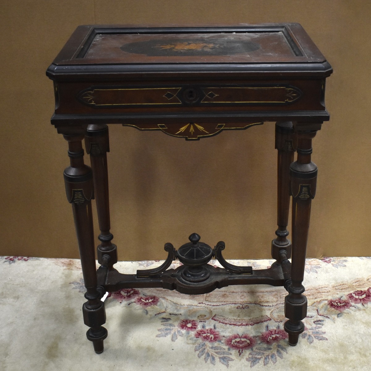 Eastlake Victorian Walnut Sewing Stand