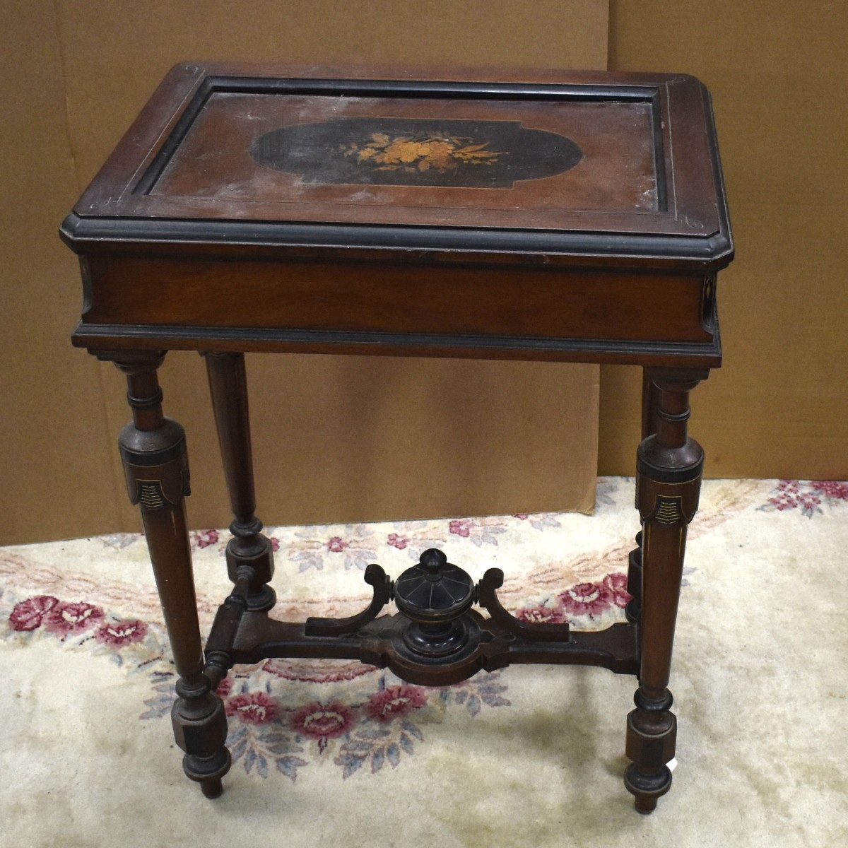 Eastlake Victorian Walnut Sewing Stand