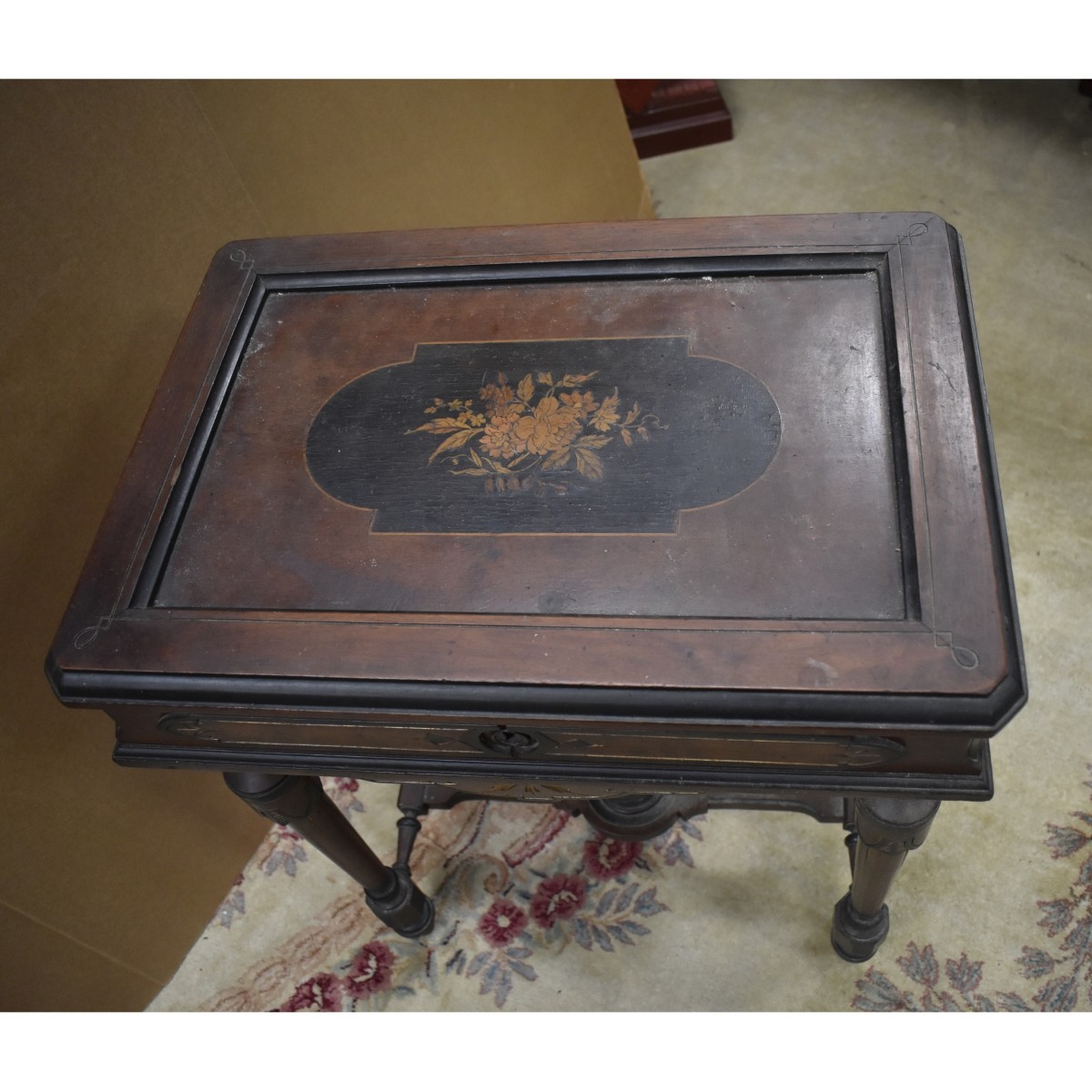 Eastlake Victorian Walnut Sewing Stand