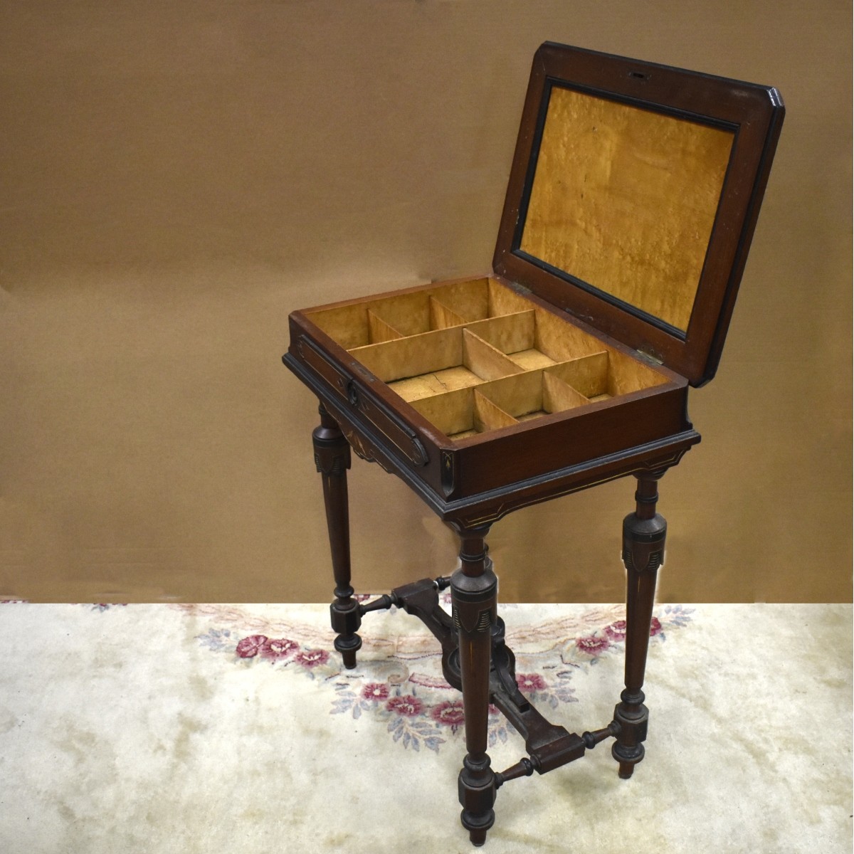 Eastlake Victorian Walnut Sewing Stand