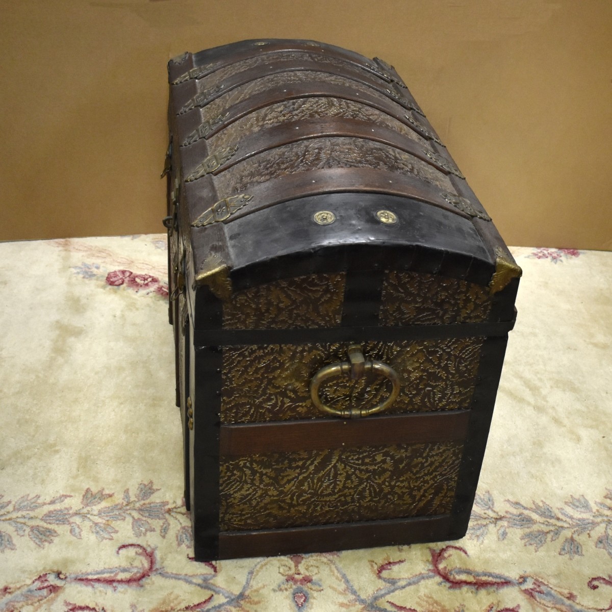 Antique Steamer Trunk with Dome Top