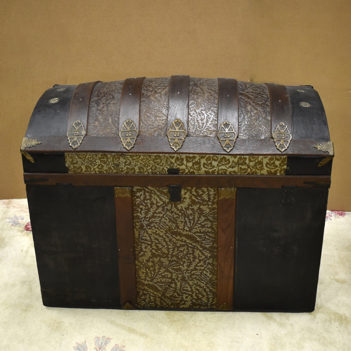 Antique Steamer Trunk with Dome Top