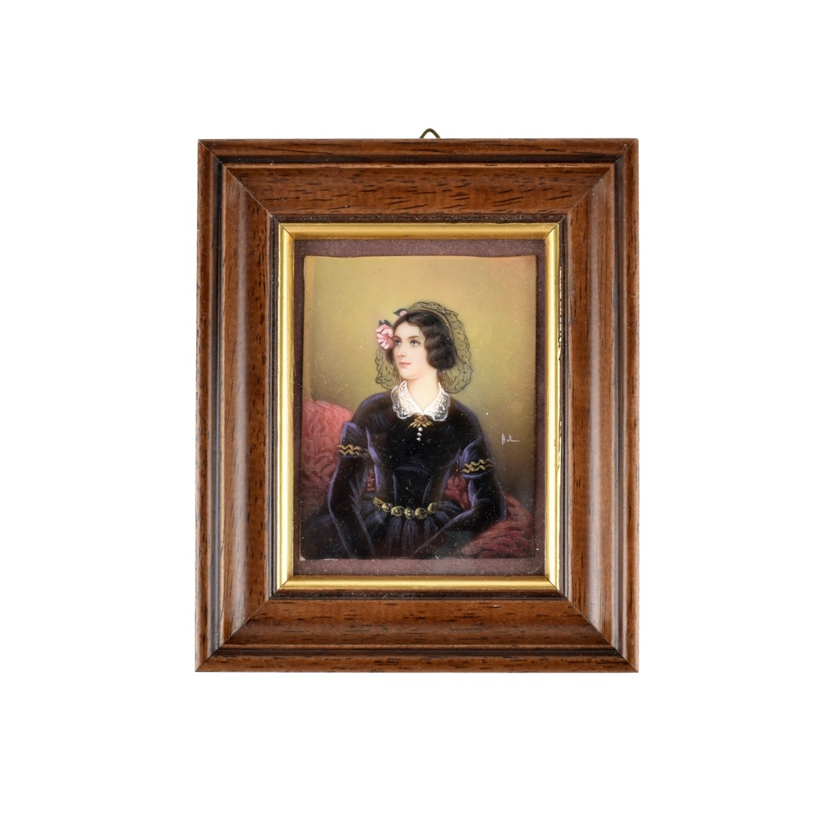 Antique Victorian Miniature Portrait