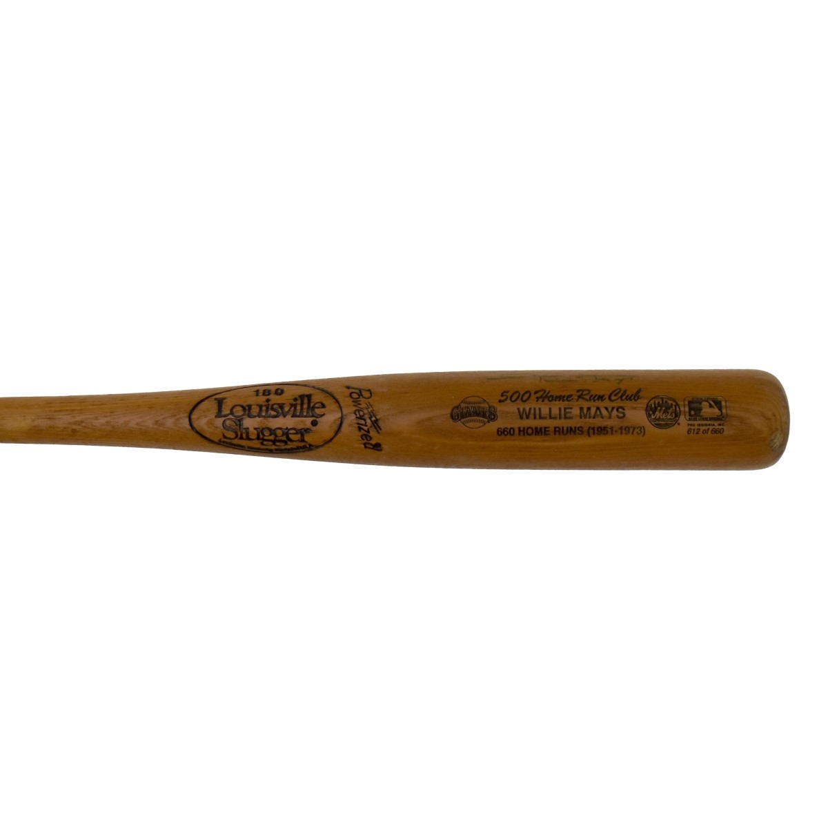 Autographed Willie Mays Baseball Bat