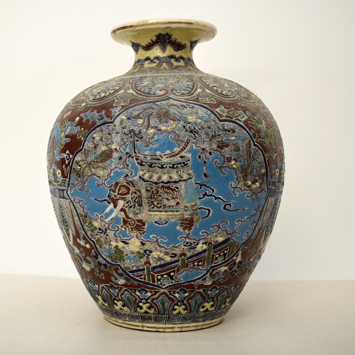 Large Antique Japanese Porcelain Vase