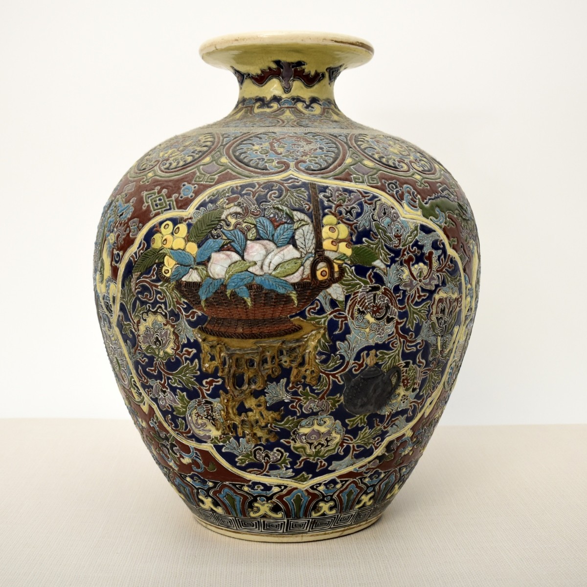 Large Antique Japanese Porcelain Vase