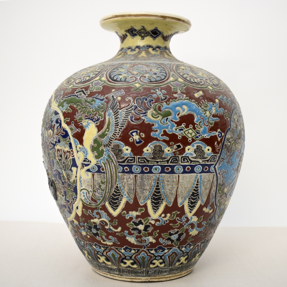 Large Antique Japanese Porcelain Vase