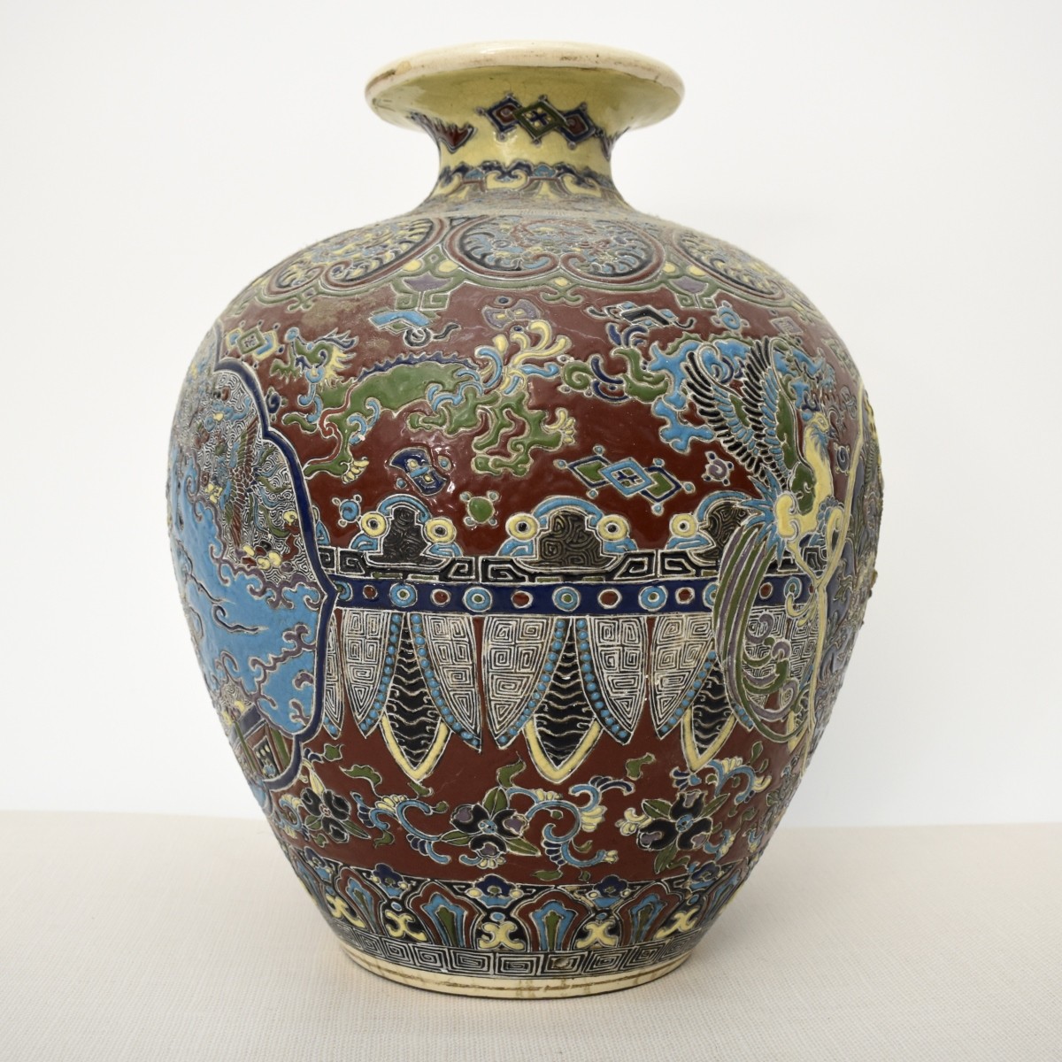 Large Antique Japanese Porcelain Vase