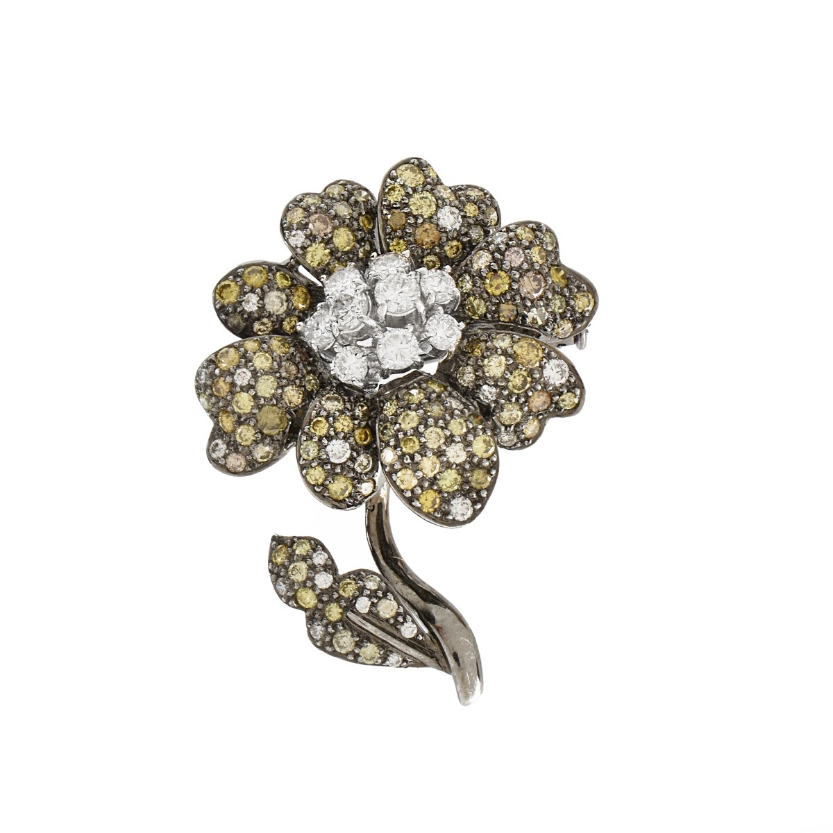 Diamond and 18K Brooch