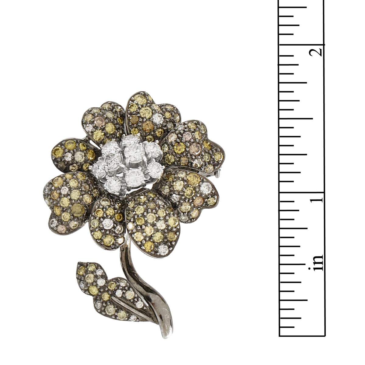 Diamond and 18K Brooch