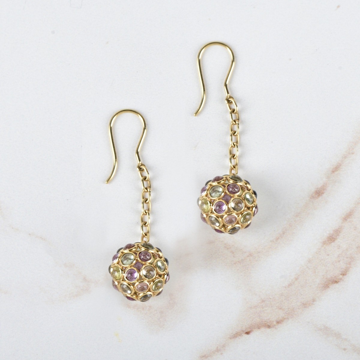 Sapphire and 18K Earrings