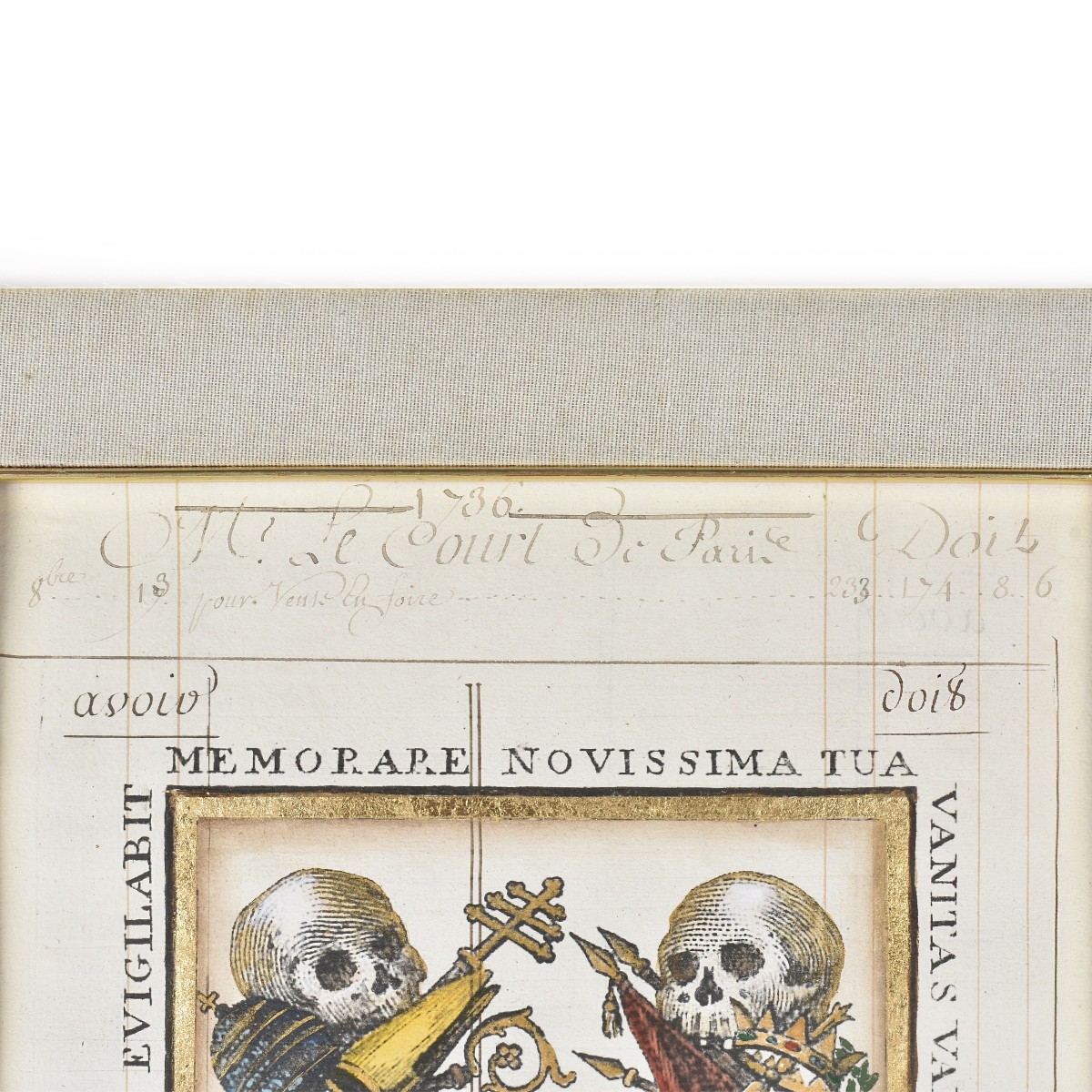 Memento Mori Hand Embellished Print