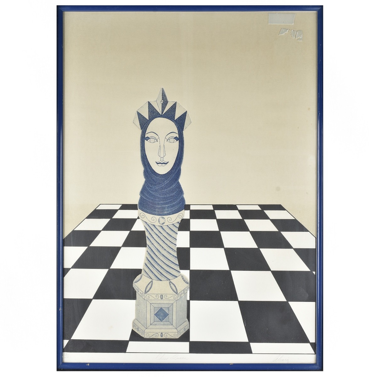 Esteban Alvarez "Chess Queen" Intaglio Etching