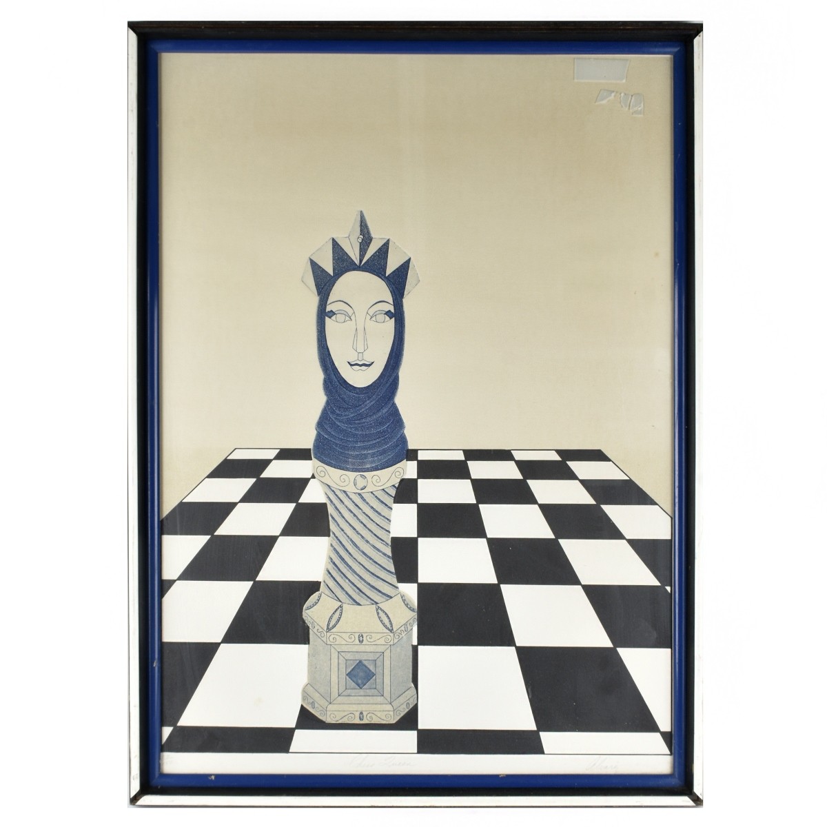 Esteban Alvarez "Chess Queen" Intaglio Etching