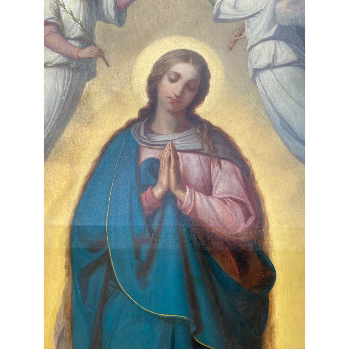 Monumental 19C Old Master O/C Mary