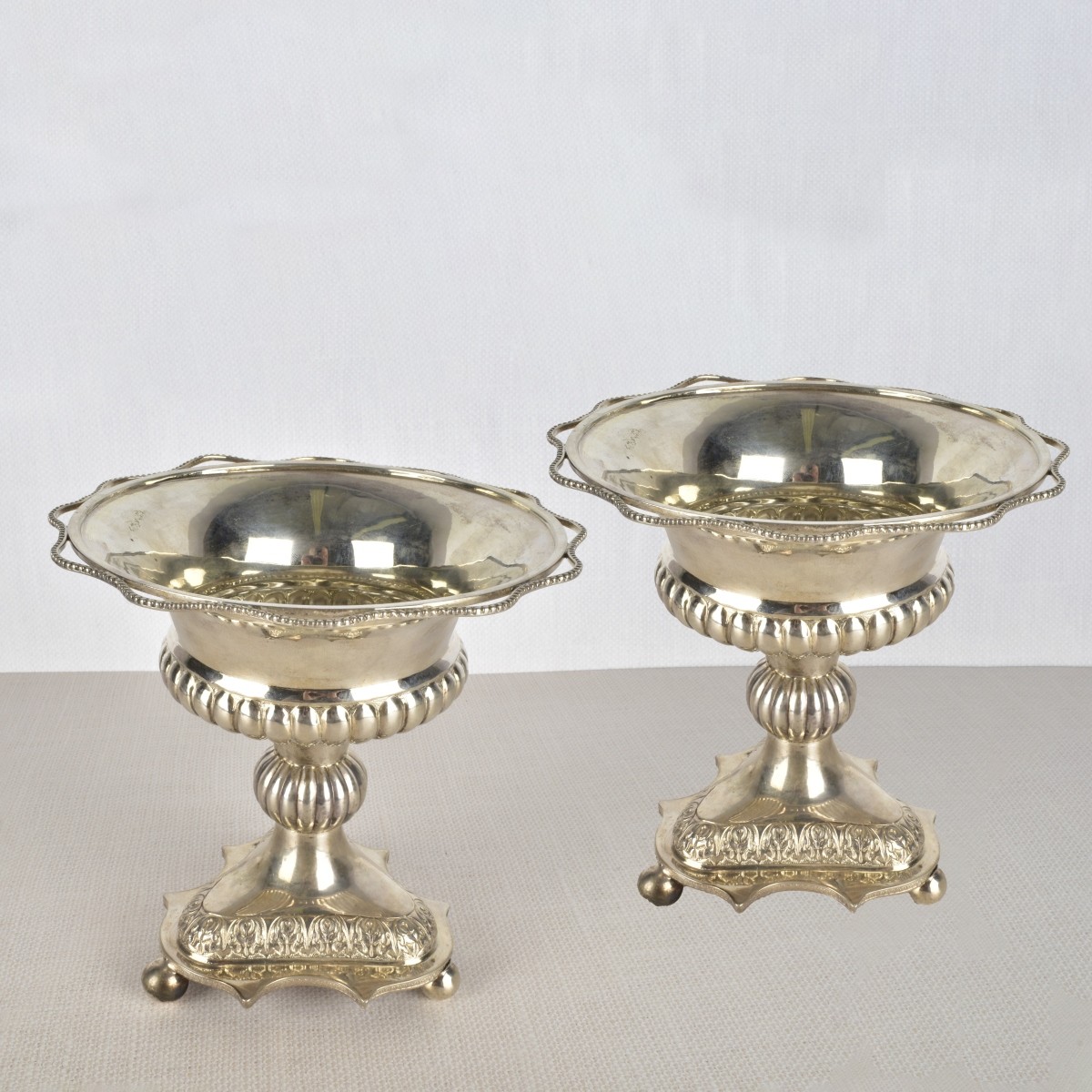 Pair of Georgian Silver Compotes