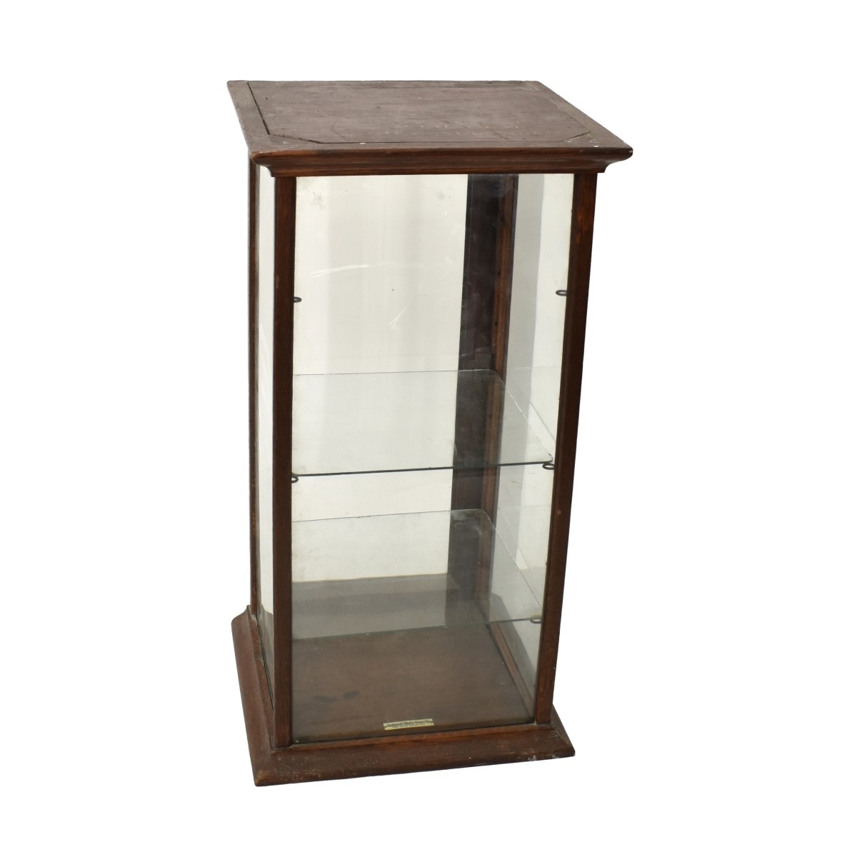 Antique Oak Showcase Display Cabinet