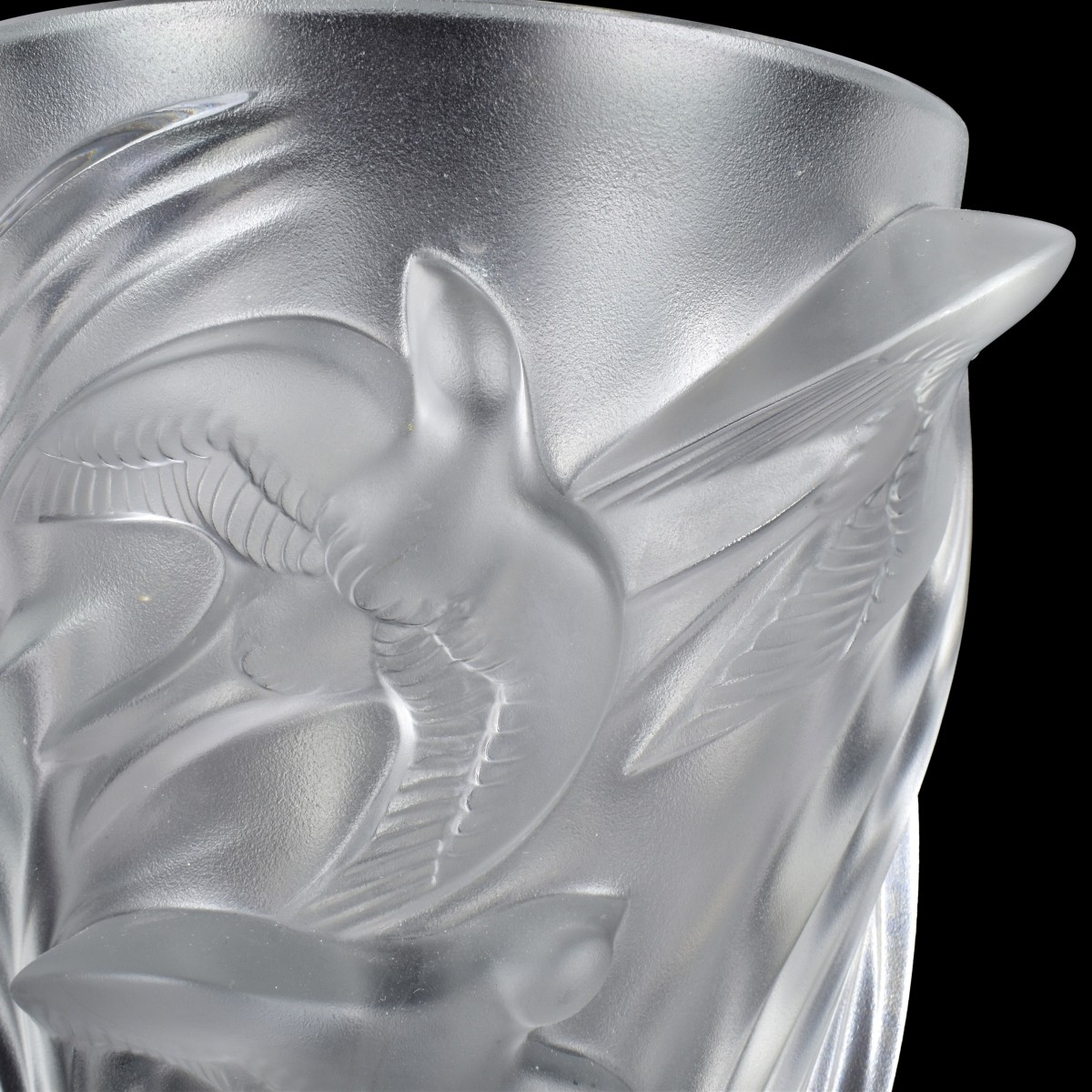 Lalique French "Martinets" Crystal Vase