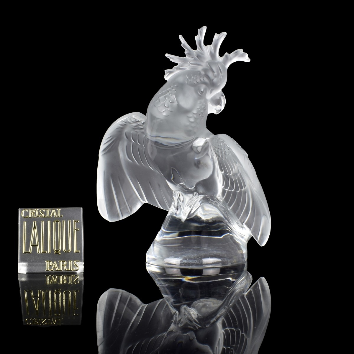 Lalique "Cockatiel" Crystal Sculpture