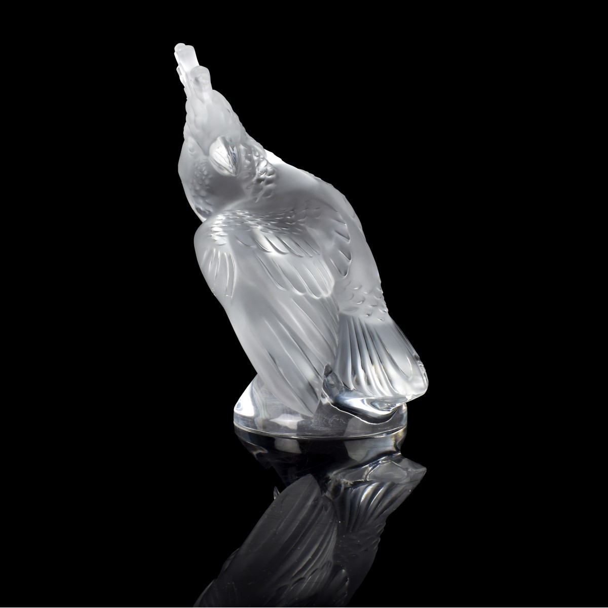 Lalique "Cockatiel" Crystal Sculpture