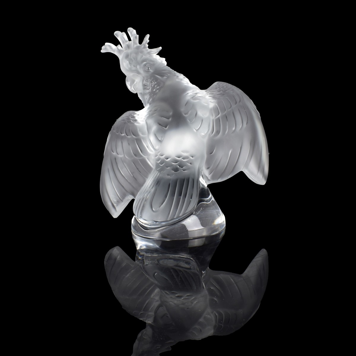 Lalique "Cockatiel" Crystal Sculpture