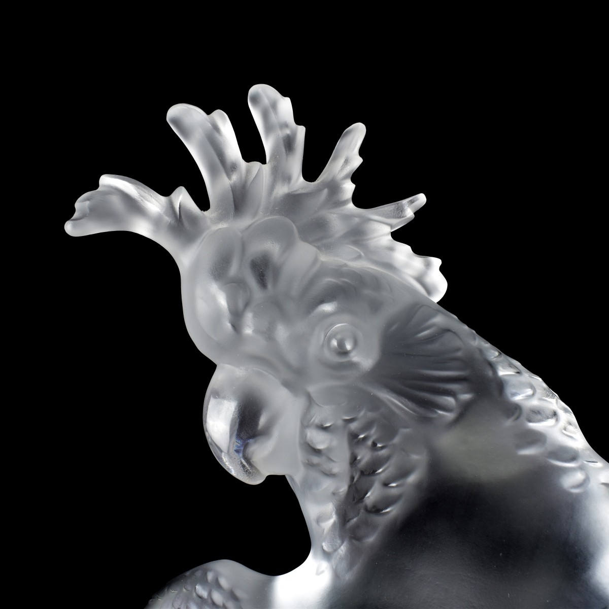 Lalique "Cockatiel" Crystal Sculpture