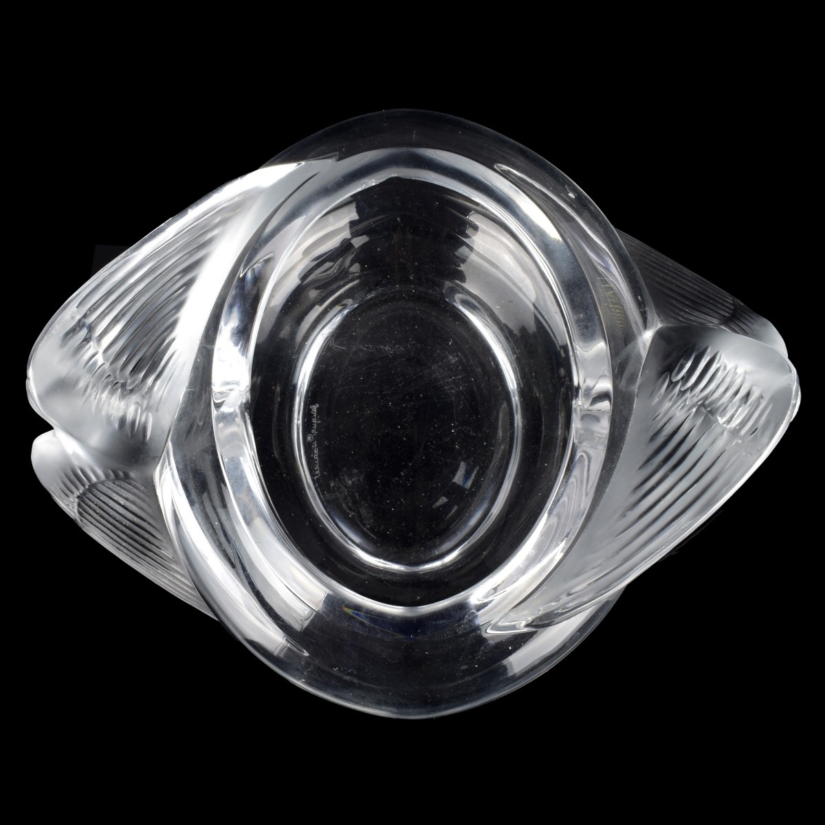 Lalique Crystal Oval Bowl