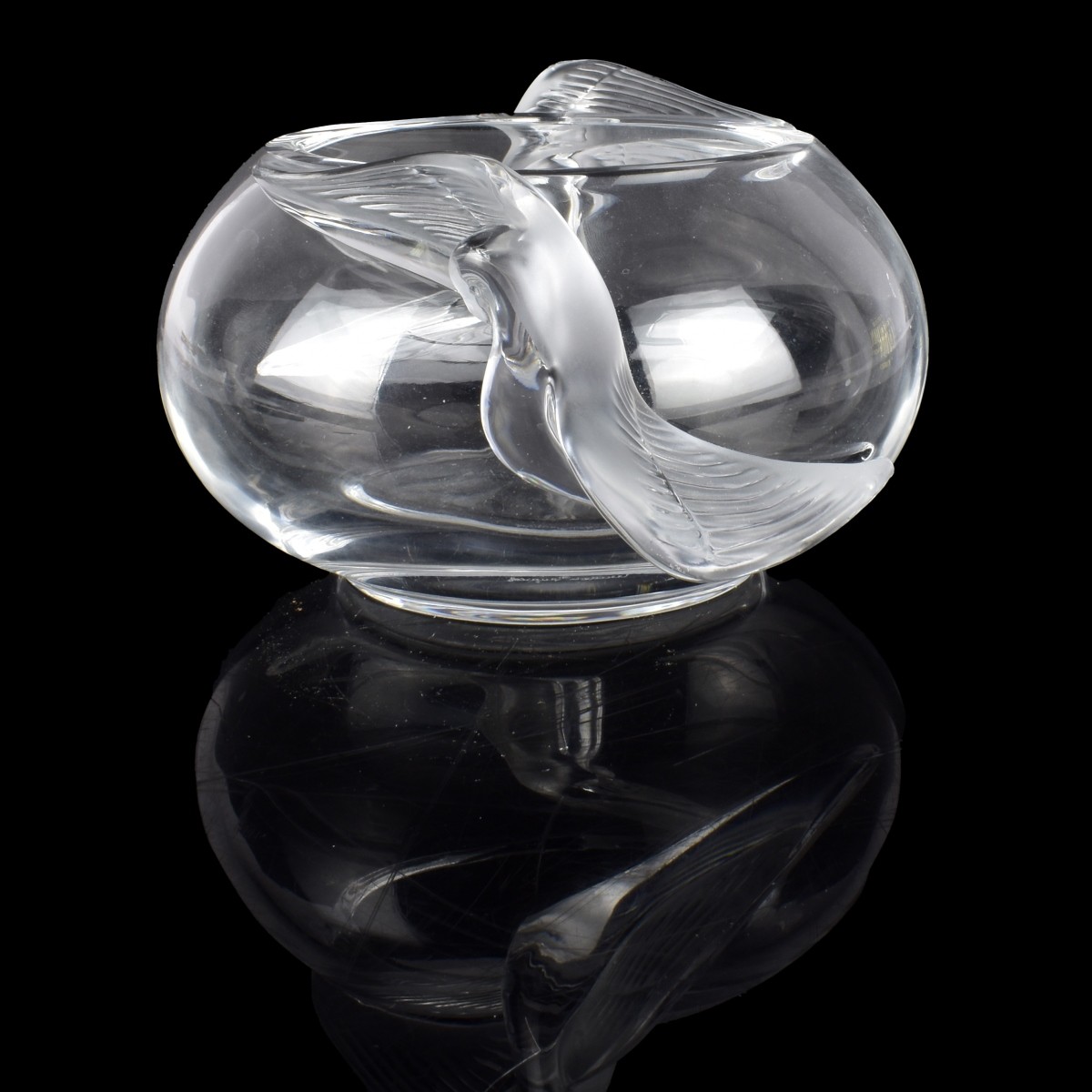 Lalique Crystal Oval Bowl