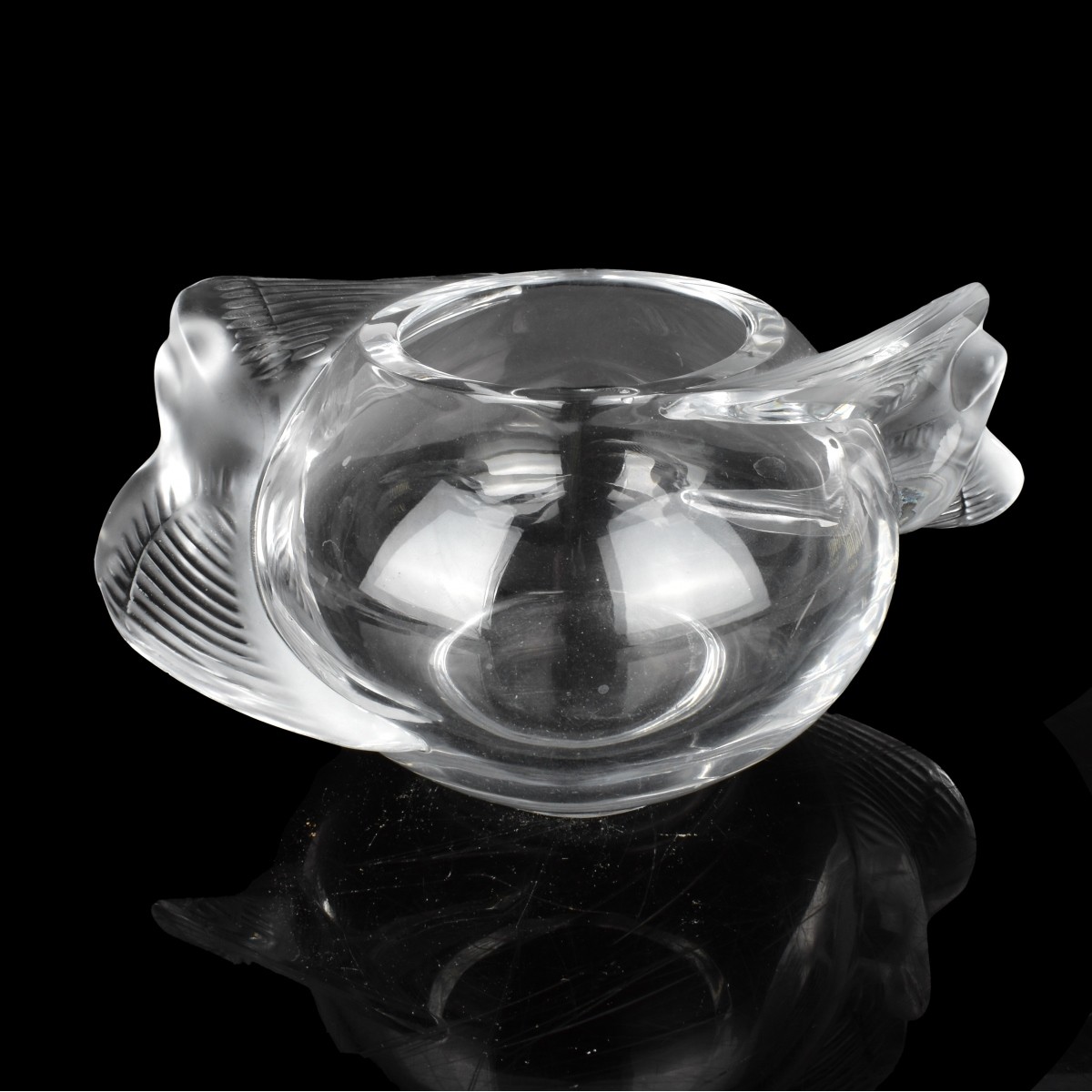 Lalique Crystal Oval Bowl