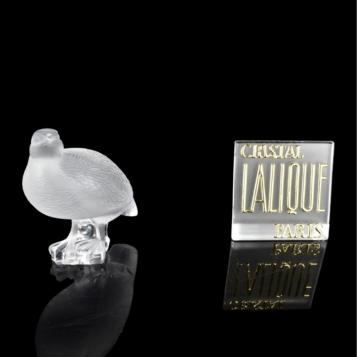 Lalique Quail Figurine