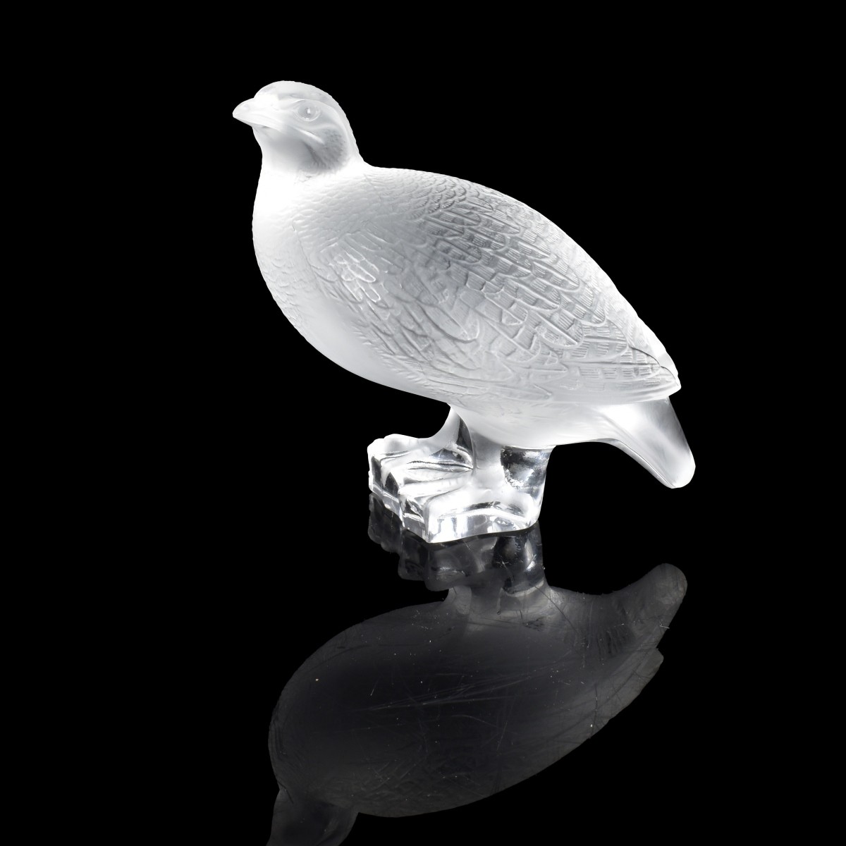 Lalique Quail Figurine