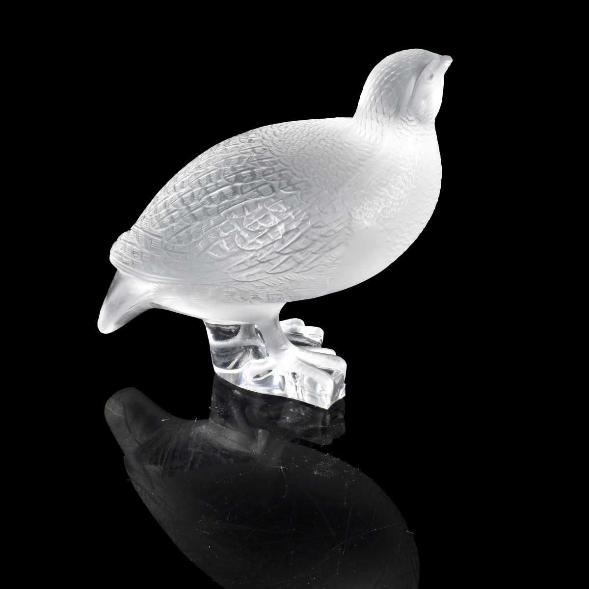 Lalique Quail Figurine