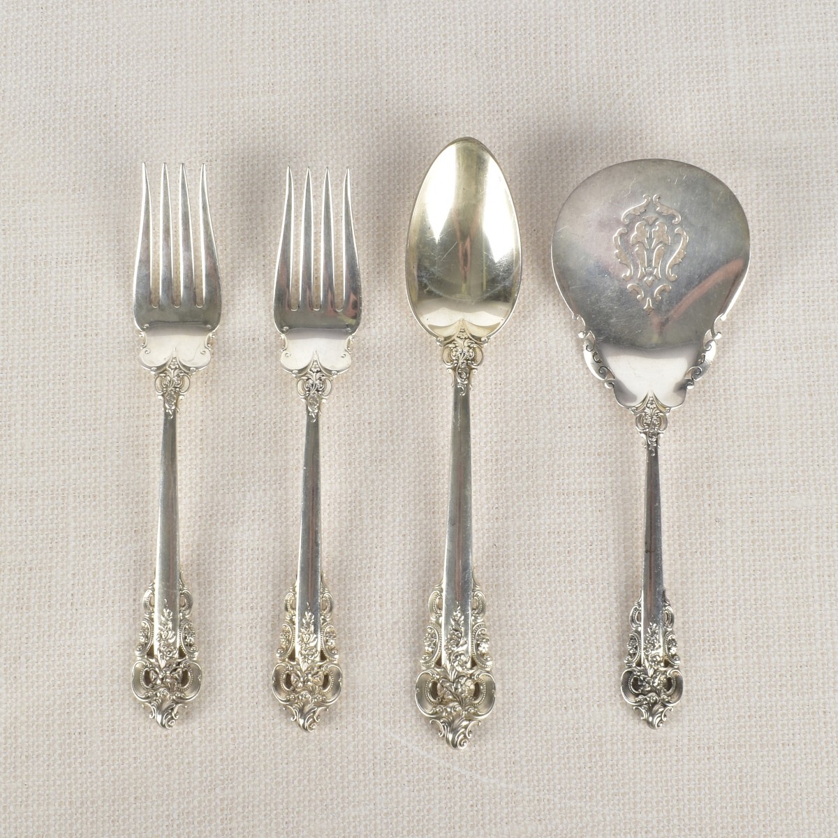 Four Piece Wallace Sterling Silver Serving Set