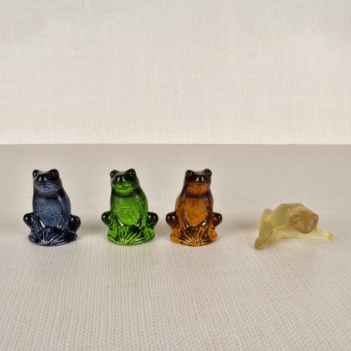 Vintage Lalique Toad/Frog Figurines