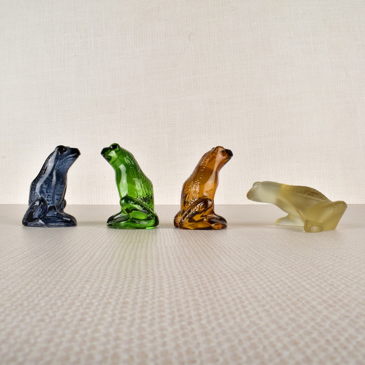 Vintage Lalique Toad/Frog Figurines