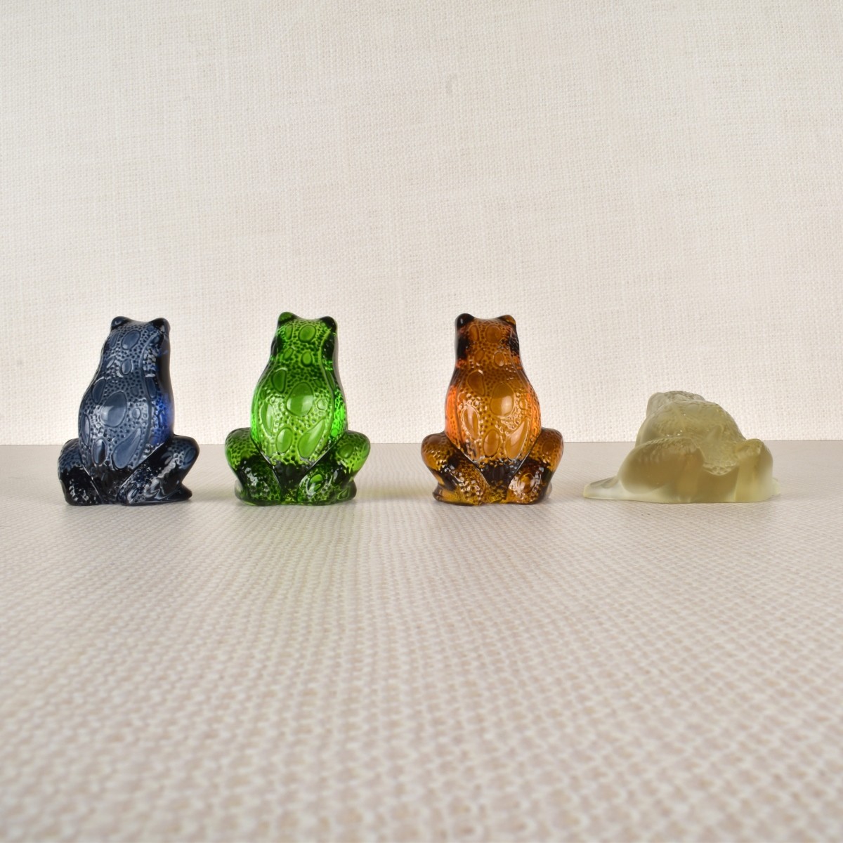 Vintage Lalique Toad/Frog Figurines