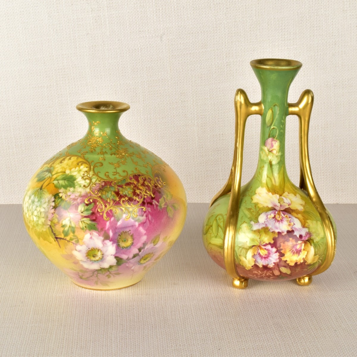 German Royal Bonn Porcelain Vases