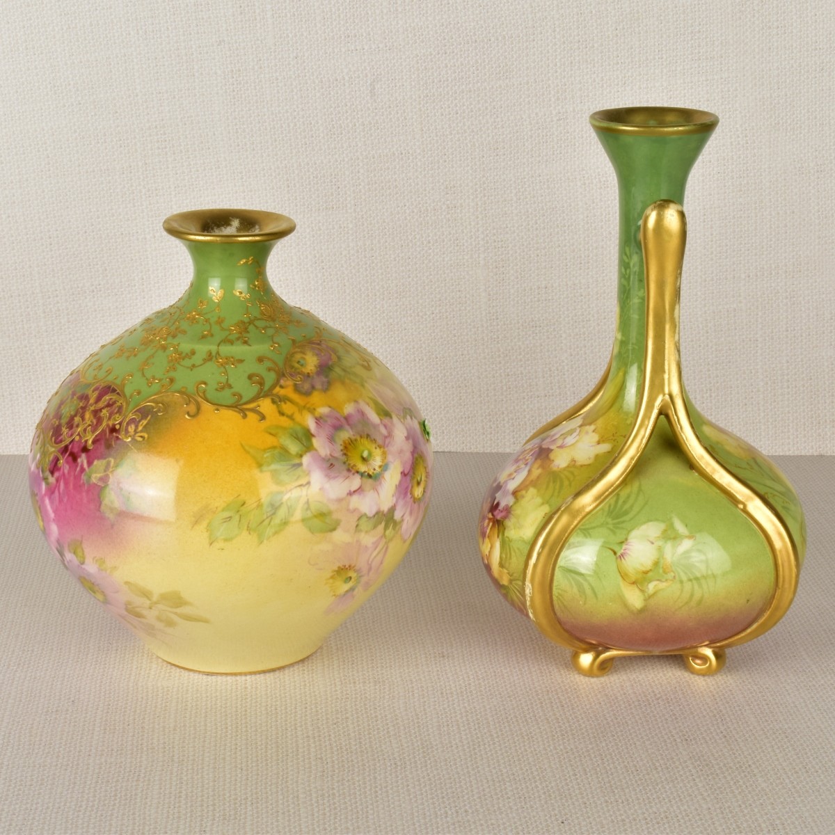 German Royal Bonn Porcelain Vases