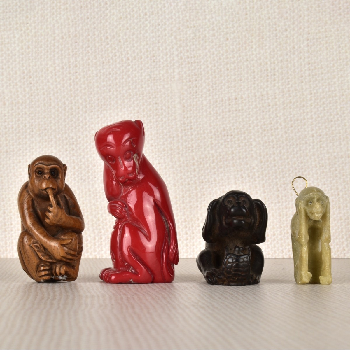 Seven Monkey Figurines