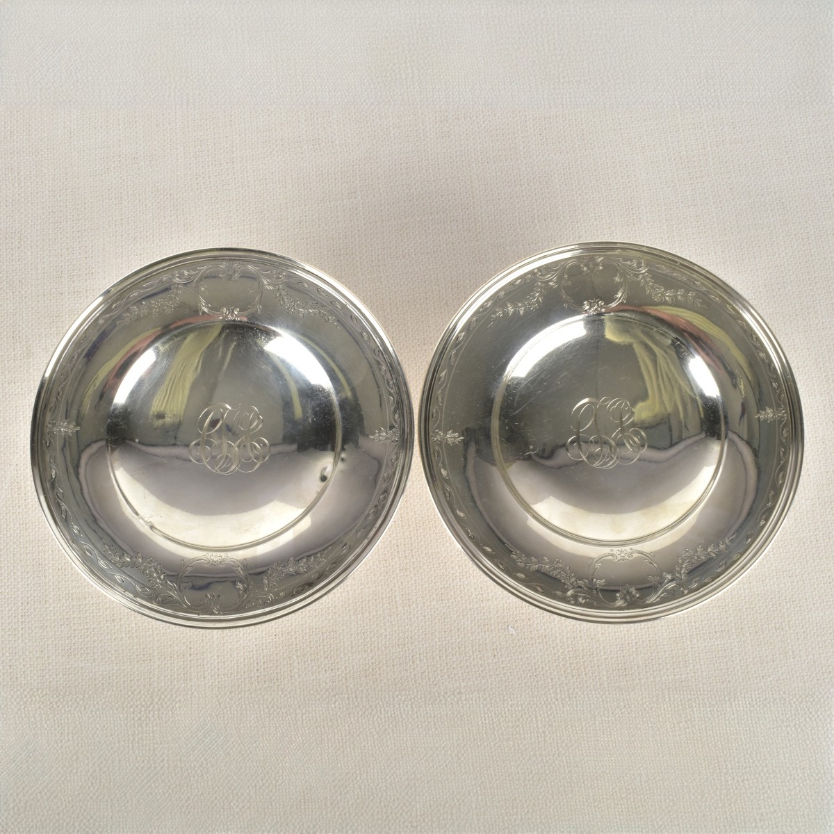 Pair of Sterling Silver Compotes