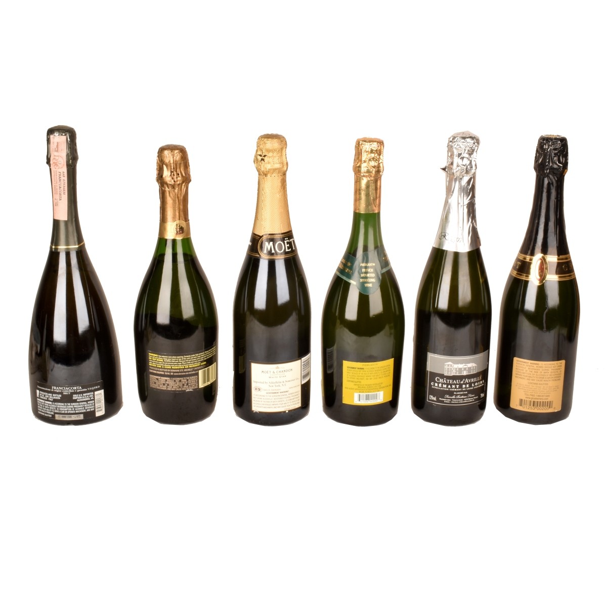 Art Glass Bottles of Champagne