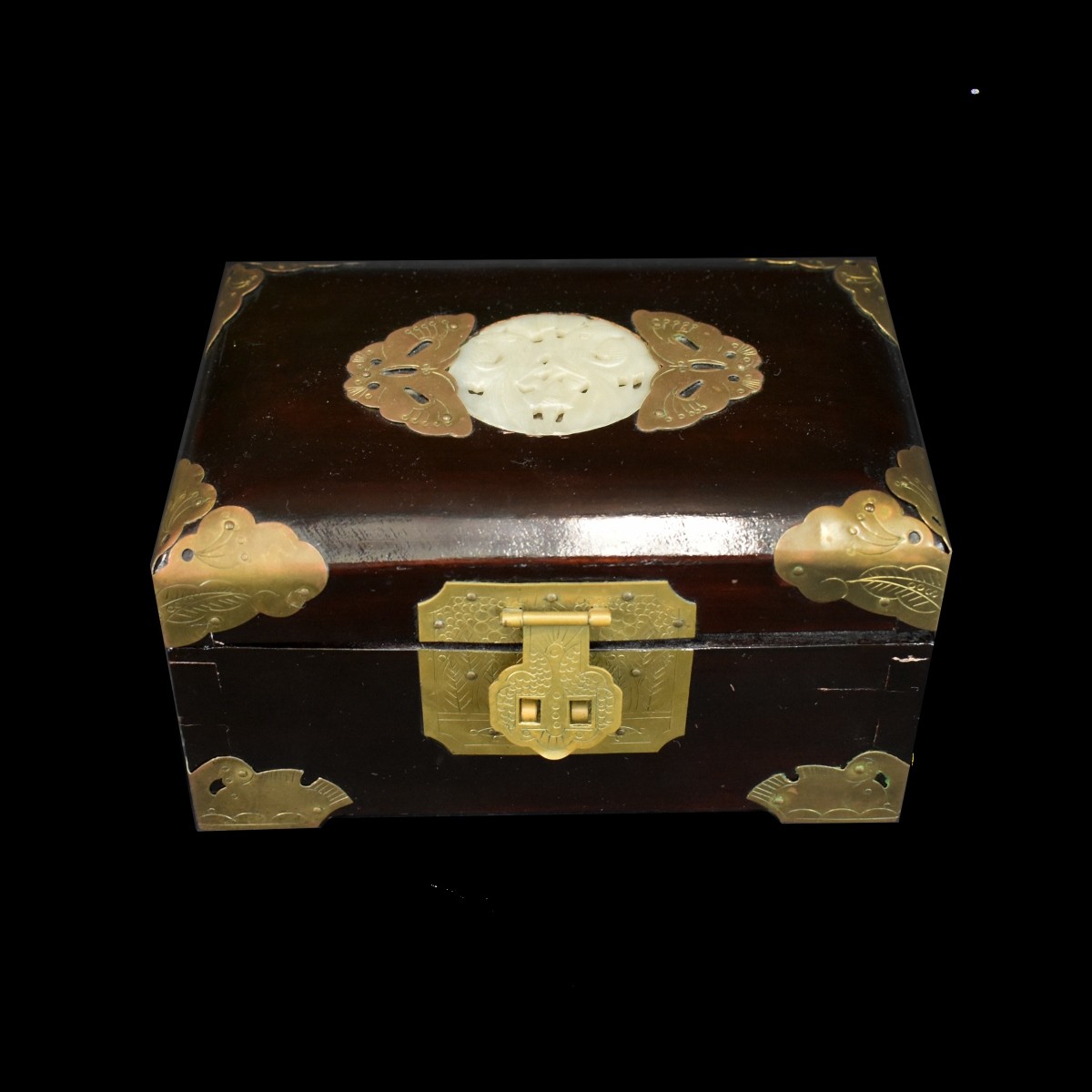 Chinese Imari Bowl and Inset Jade Jewelry Box