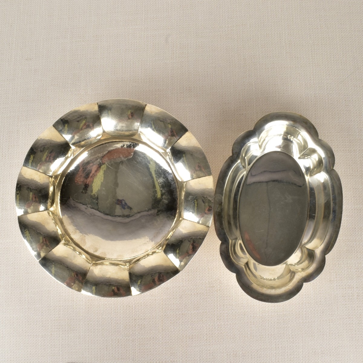 Serving Two Silver Bowls