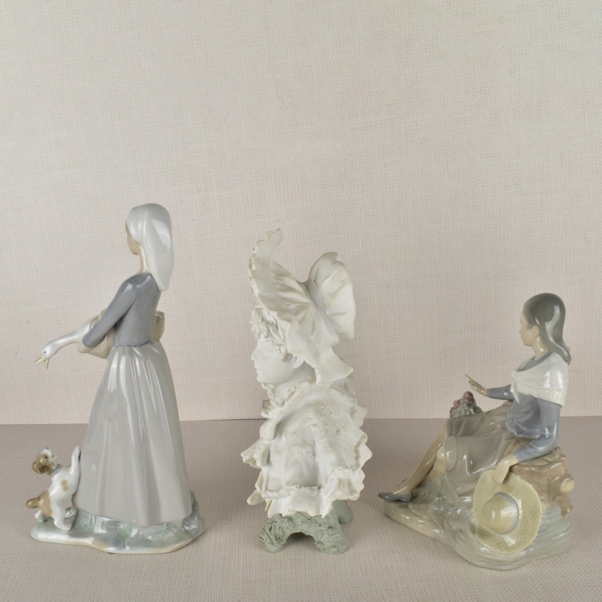 Three Statues Porcelain and Bisque