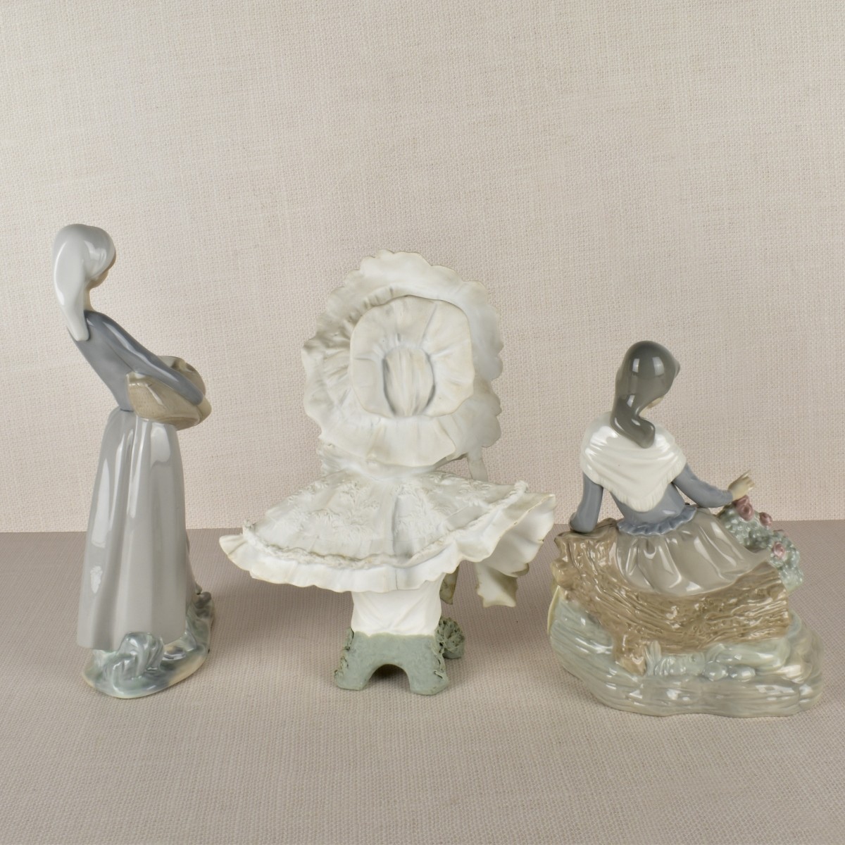 Three Statues Porcelain and Bisque