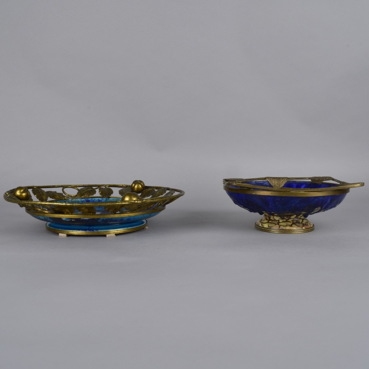 Sevres & Ballien Bronze Mounted Footed Bowls