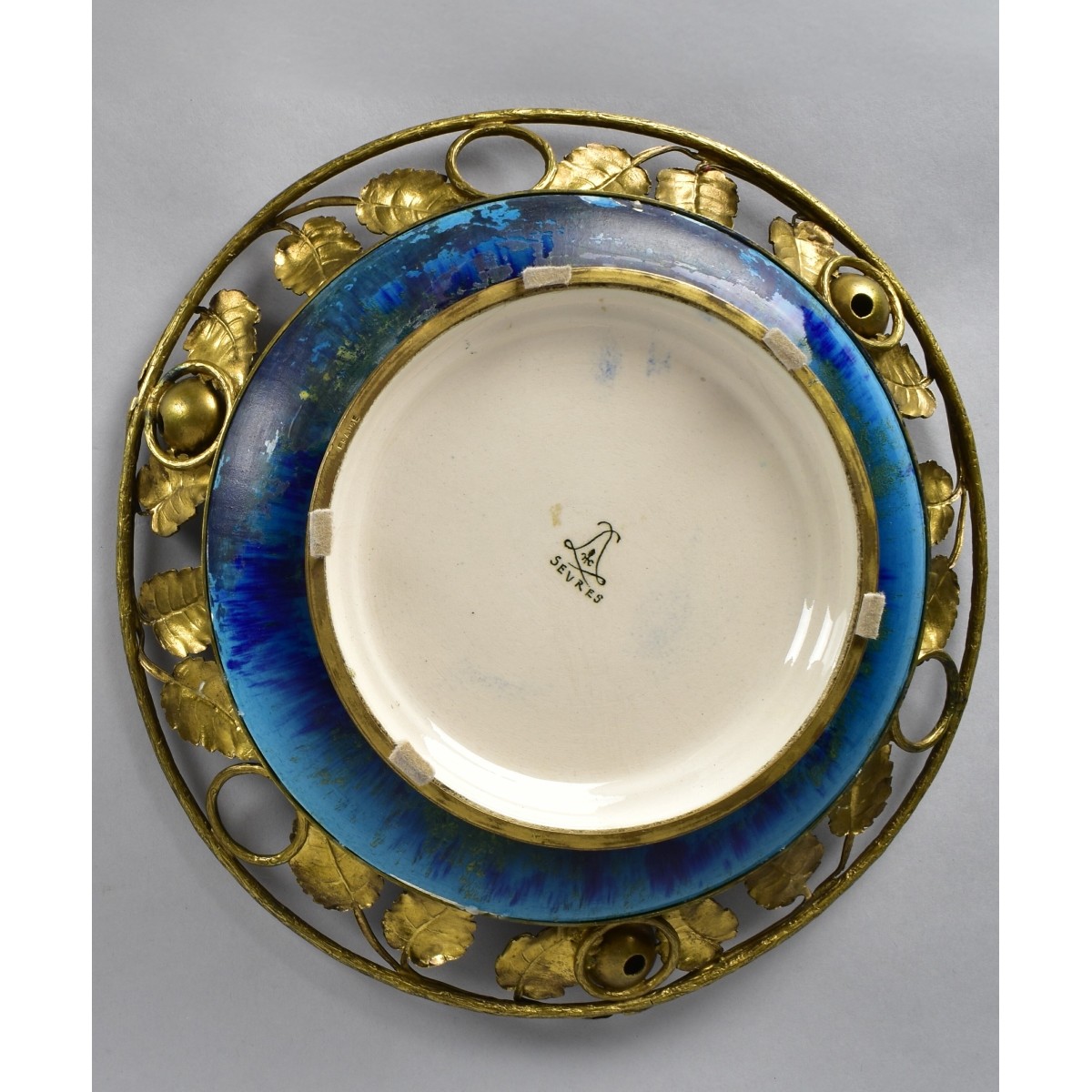 Sevres & Ballien Bronze Mounted Footed Bowls