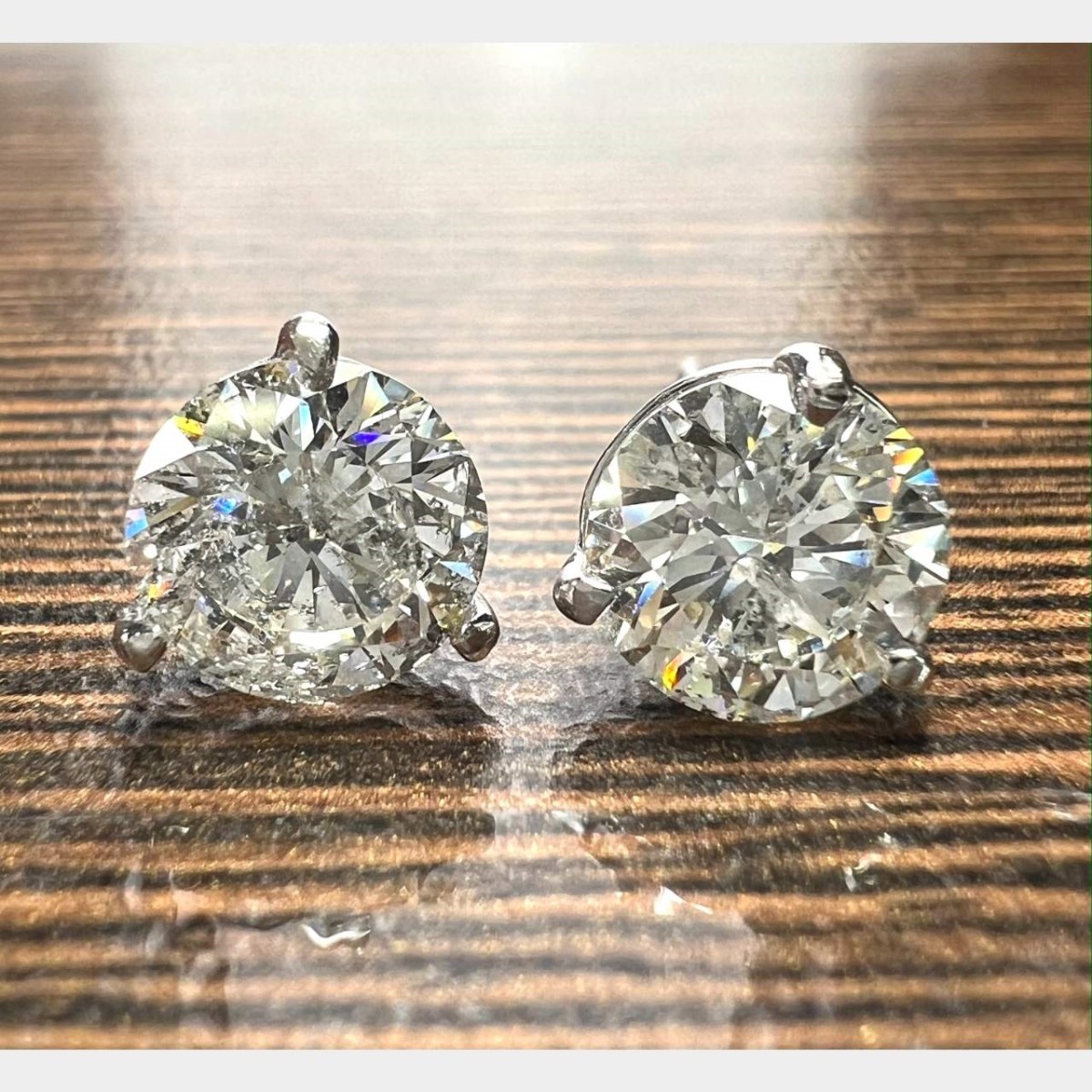 Diamond and 14K Ear Studs