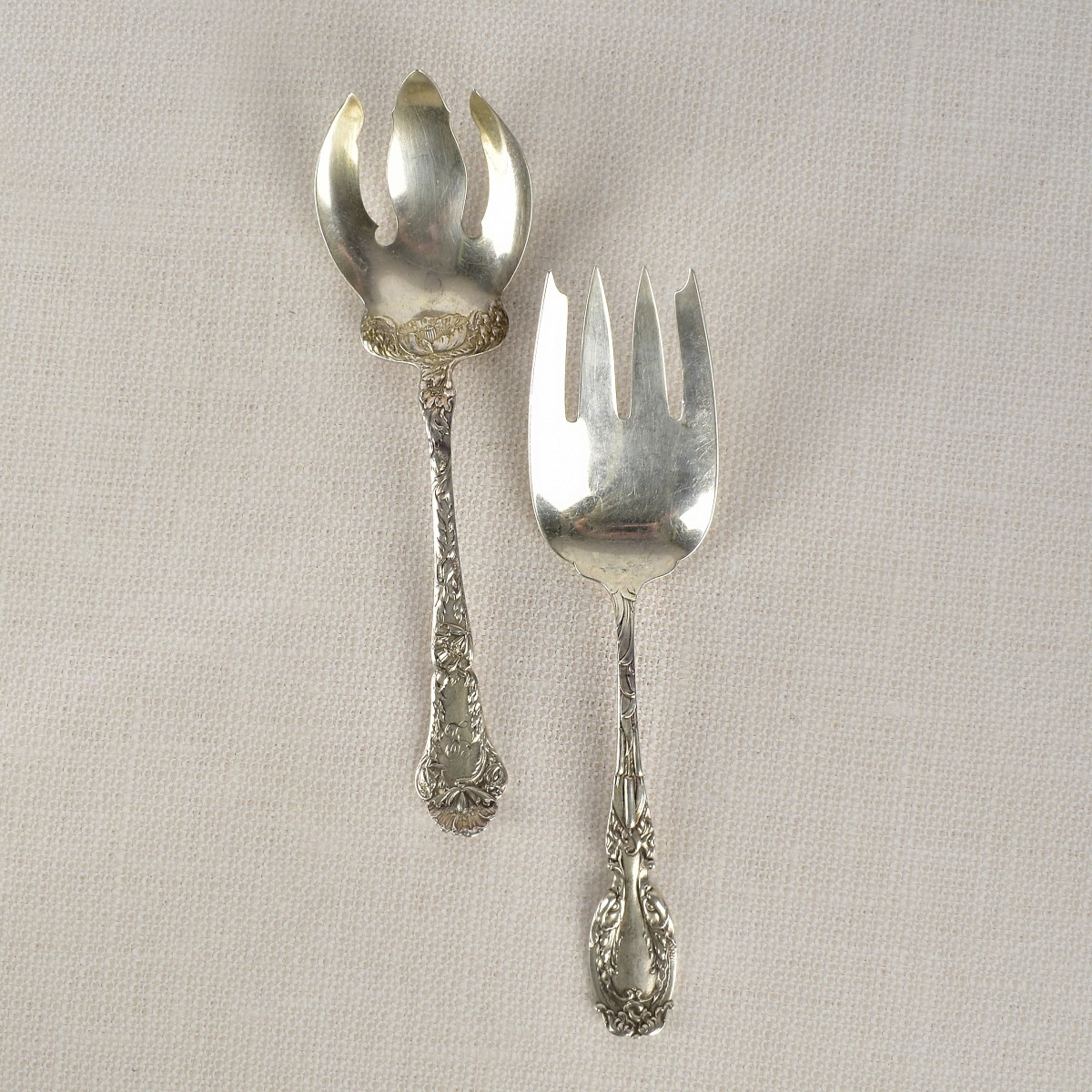 Six Sterling Silver Serving Pieces