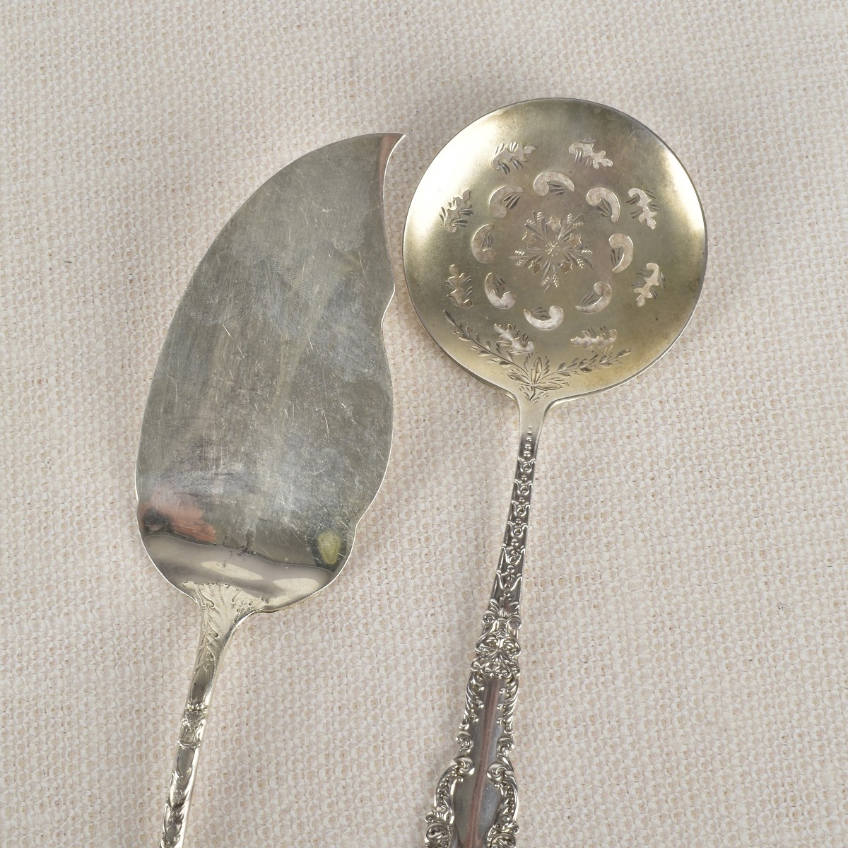 Six Sterling Silver Serving Pieces